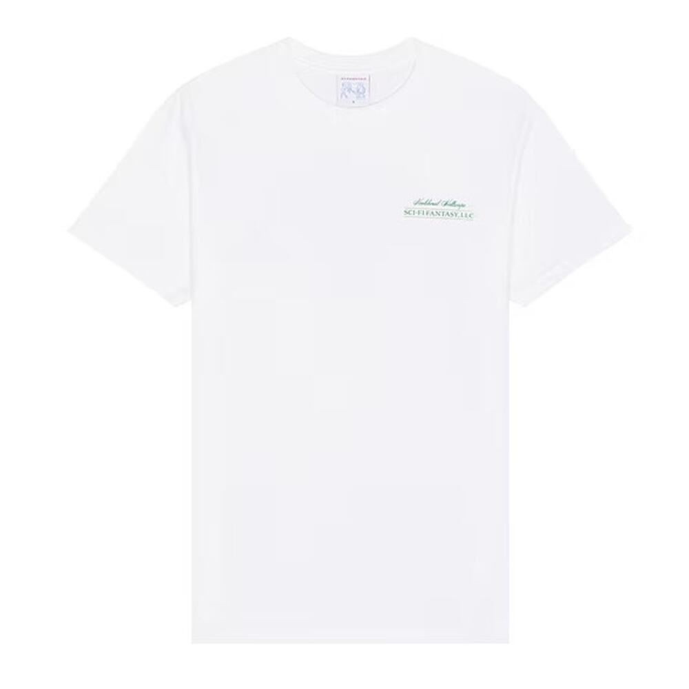 Sci-Fi Fantasy Neoliberal Short Sleeve Crew Neck Graphic Tee White Medium NWT